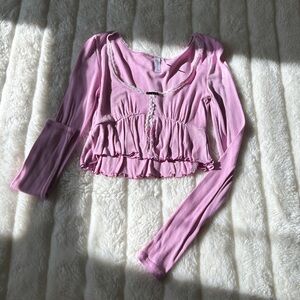 Urban Outfitters Long Sleeve Babydoll Top